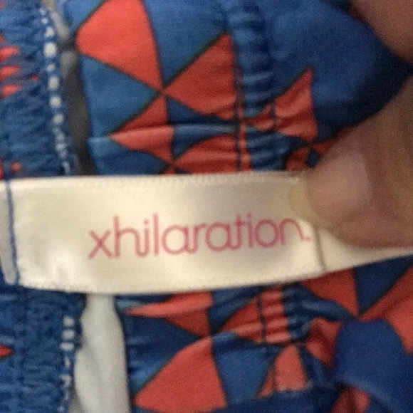 𝅺XHILARATION leggings palm trees print elastic waistband size M - Picture 3 of 8